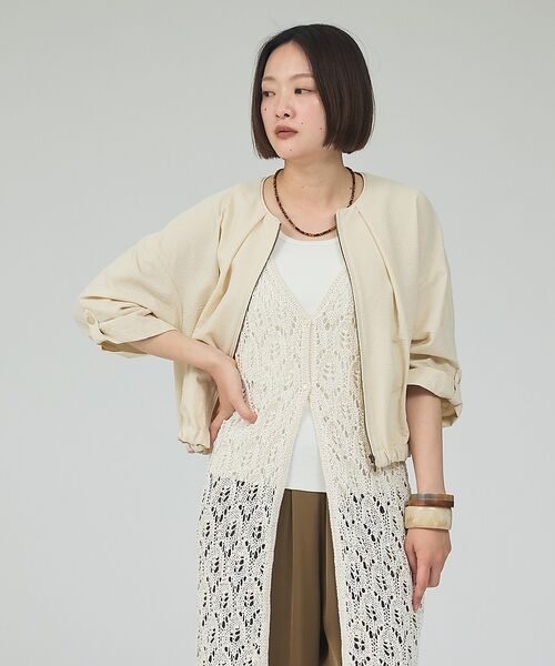 qualite / カリテ ブルゾン | 【接触冷感・吸水速乾・UV】シアサッカーブルゾン /セットアップ対応 | 詳細9