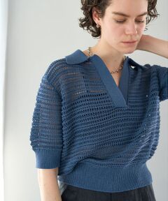 qualite / カリテ ニット・セーター | ガーターポロ襟ニット