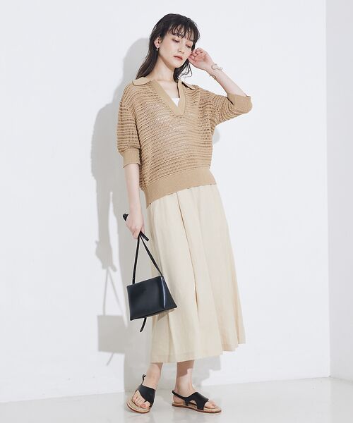 qualite / カリテ ニット・セーター | ガーターポロ襟ニット | 詳細3