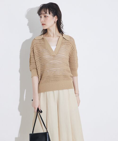 qualite / カリテ ニット・セーター | ガーターポロ襟ニット | 詳細4