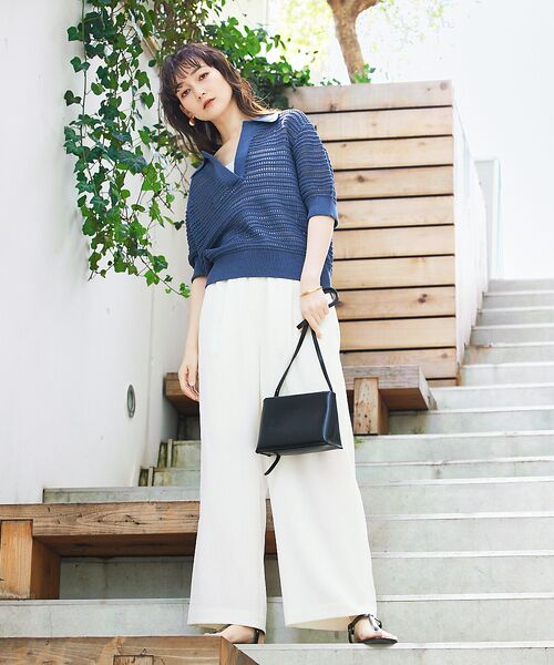 qualite / カリテ ニット・セーター | ガーターポロ襟ニット | 詳細8