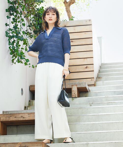 qualite / カリテ ニット・セーター | ガーターポロ襟ニット | 詳細10