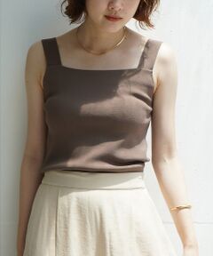 qualite / カリテ キャミソール・チューブトップ | 【セットアップ対応】接触冷感/レーヨンストレッチニットノースリーブ