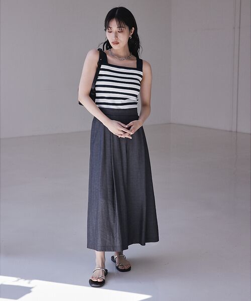 qualite / カリテ キャミソール・チューブトップ | 【セットアップ対応】接触冷感/レーヨンストレッチニットノースリーブ | 詳細10