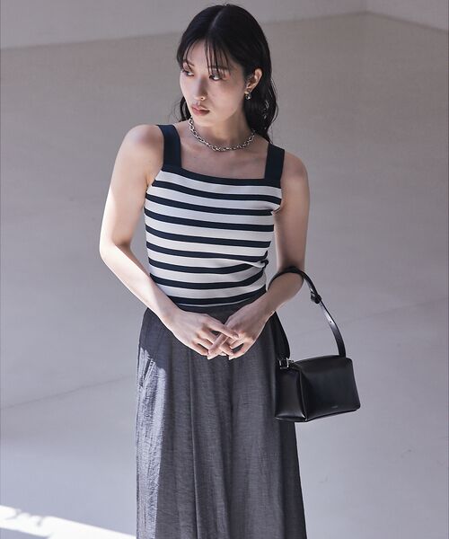 qualite / カリテ キャミソール・チューブトップ | 【セットアップ対応】接触冷感/レーヨンストレッチニットノースリーブ | 詳細12