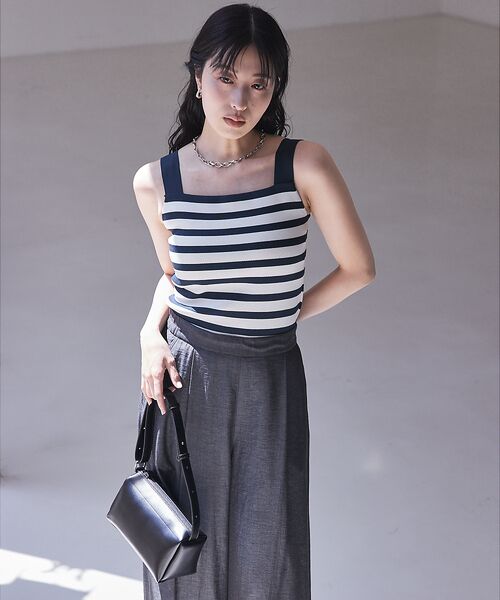 qualite / カリテ キャミソール・チューブトップ | 【セットアップ対応】接触冷感/レーヨンストレッチニットノースリーブ | 詳細13