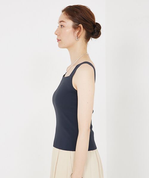 qualite / カリテ キャミソール・チューブトップ | 【セットアップ対応】接触冷感/レーヨンストレッチニットノースリーブ | 詳細4