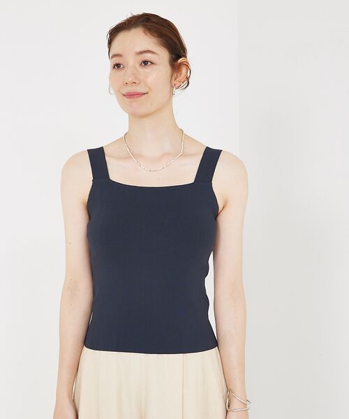 qualite / カリテ キャミソール・チューブトップ | 【セットアップ対応】接触冷感/レーヨンストレッチニットノースリーブ | 詳細6