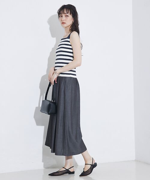 qualite / カリテ キャミソール・チューブトップ | 【セットアップ対応】接触冷感/レーヨンストレッチニットノースリーブ | 詳細14