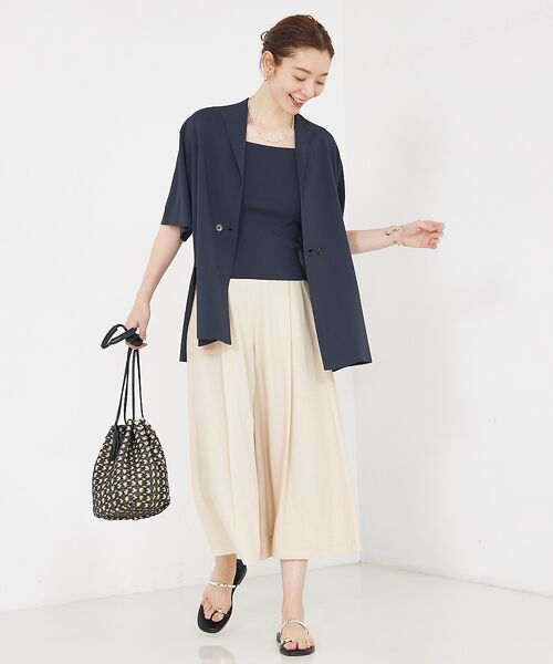 qualite / カリテ キャミソール・チューブトップ | 【セットアップ対応】接触冷感/レーヨンストレッチニットノースリーブ | 詳細24