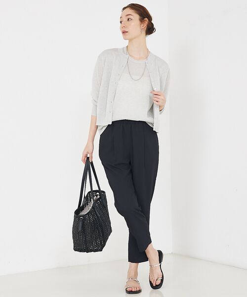 qualite / カリテ カーディガン・ボレロ | 【夏の羽織りにおすすめ】ラメハイゲージニットカーデ | 詳細1