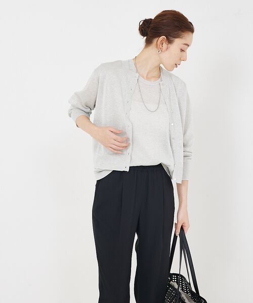 qualite / カリテ カーディガン・ボレロ | 【夏の羽織りにおすすめ】ラメハイゲージニットカーデ | 詳細2