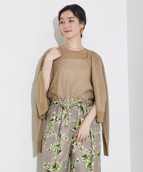 qualite / カリテ カーディガン・ボレロ | 【夏の羽織りにおすすめ】ラメハイゲージニットカーデ | 詳細18