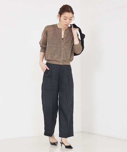 qualite / カリテ カーディガン・ボレロ | 【夏の羽織りにおすすめ】ラメハイゲージニットカーデ | 詳細20