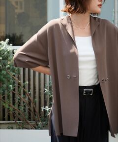 qualite / カリテ テーラードジャケット | 【セットアップ対応】接触冷感/レーヨンナイロンニットジャケット