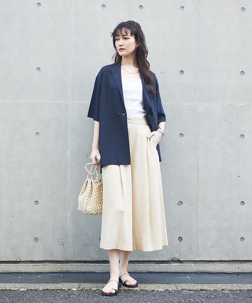 qualite / カリテ テーラードジャケット | 【セットアップ対応】接触冷感/レーヨンナイロンニットジャケット | 詳細15