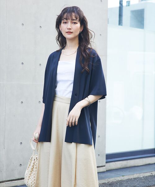 qualite / カリテ テーラードジャケット | 【セットアップ対応】接触冷感/レーヨンナイロンニットジャケット | 詳細16