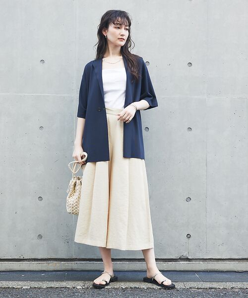 qualite / カリテ テーラードジャケット | 【セットアップ対応】接触冷感/レーヨンナイロンニットジャケット | 詳細20