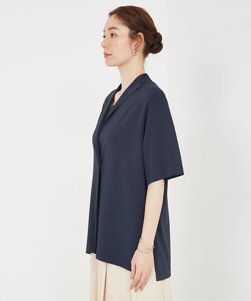 qualite / カリテ テーラードジャケット | 【セットアップ対応】接触冷感/レーヨンナイロンニットジャケット | 詳細8