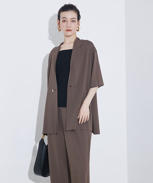 qualite / カリテ テーラードジャケット | 【セットアップ対応】接触冷感/レーヨンナイロンニットジャケット | 詳細27