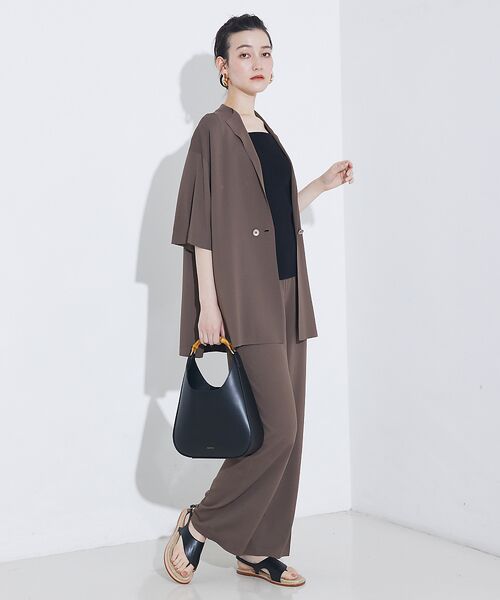qualite/カリテ レーヨンストレッチニットパンツ【予約】 ブラウン 36 qualite/カリテ レーヨンストレッチニットパンツ【予約】 ブラウン 36