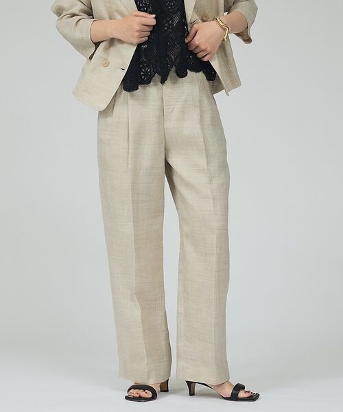 qualite / カリテ パンツ | 【セットアップ対応】ミックスカラーラミーパンツ（ベージュ）