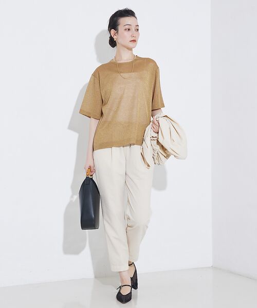 qualite / カリテ パンツ | 【接触冷感＆吸水速乾＆UV】シアサッカーテーパードパンツ /セットアップ対応 | 詳細3