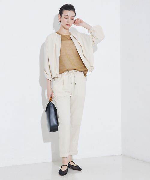 qualite / カリテ パンツ | 【接触冷感＆吸水速乾＆UV】シアサッカーテーパードパンツ /セットアップ対応 | 詳細21