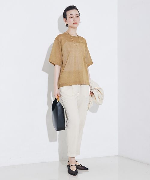 qualite / カリテ パンツ | 【接触冷感＆吸水速乾＆UV】シアサッカーテーパードパンツ /セットアップ対応 | 詳細4