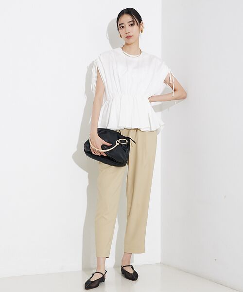 qualite / カリテ パンツ | バックサテンジョーゼットパンツ | 詳細2