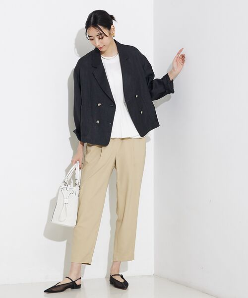 qualite / カリテ パンツ | バックサテンジョーゼットパンツ | 詳細3