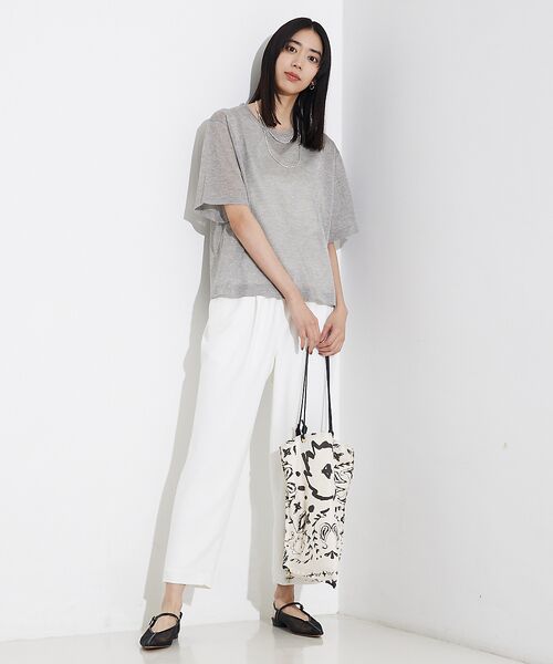 qualite / カリテ パンツ | バックサテンジョーゼットパンツ | 詳細12