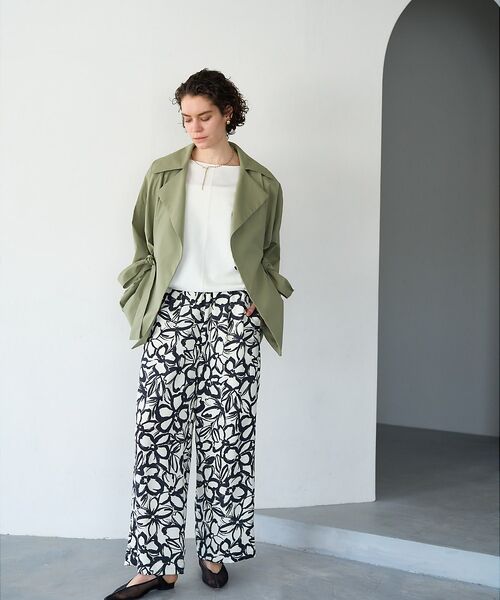 qualite / カリテ パンツ | リネンライクペインティングプリントパンツ | 詳細2