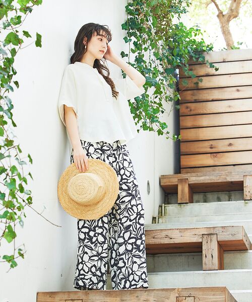 qualite / カリテ パンツ | リネンライクペインティングプリントパンツ | 詳細6