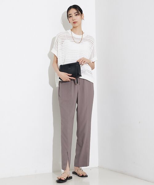 qualite / カリテ パンツ | バックサテンジョーゼットベンツパンツ | 詳細4