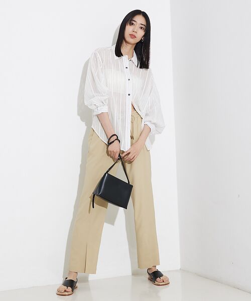 qualite / カリテ パンツ | バックサテンジョーゼットベンツパンツ | 詳細7