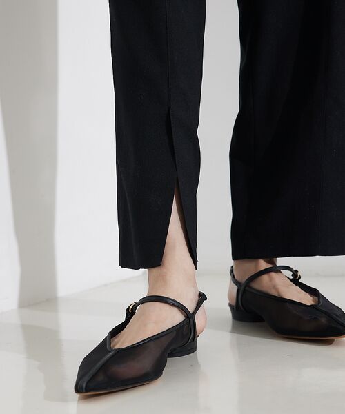 qualite / カリテ パンツ | バックサテンジョーゼットベンツパンツ | 詳細20