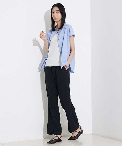 qualite / カリテ パンツ | バックサテンジョーゼットベンツパンツ | 詳細22