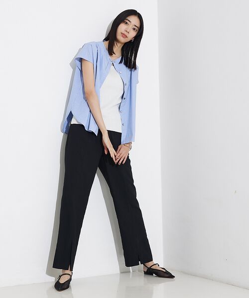 qualite / カリテ パンツ | バックサテンジョーゼットベンツパンツ | 詳細13