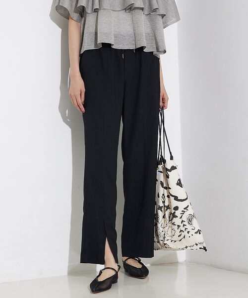 qualite / カリテ パンツ | バックサテンジョーゼットベンツパンツ | 詳細15