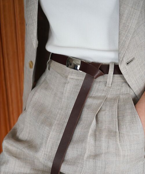 qualite / カリテ ベルト・サスペンダー | スクエアバックルロングベルト | 詳細2