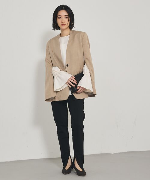 qualite / カリテ ノーカラージャケット | 【Oggi・CLASSY掲載】袖コンシールあきJK | 詳細2