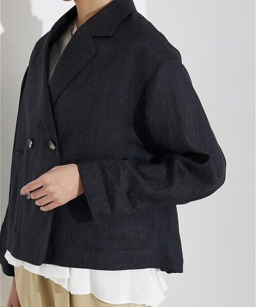 qualite / カリテ テーラードジャケット | 【セットアップ対応】ミックスカラーラミージャケット | 詳細13