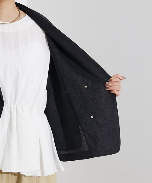 qualite / カリテ テーラードジャケット | 【セットアップ対応】ミックスカラーラミージャケット | 詳細17