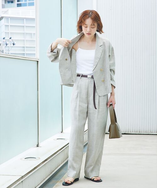 qualite / カリテ テーラードジャケット | 【セットアップ対応】ミックスカラーラミージャケット | 詳細23