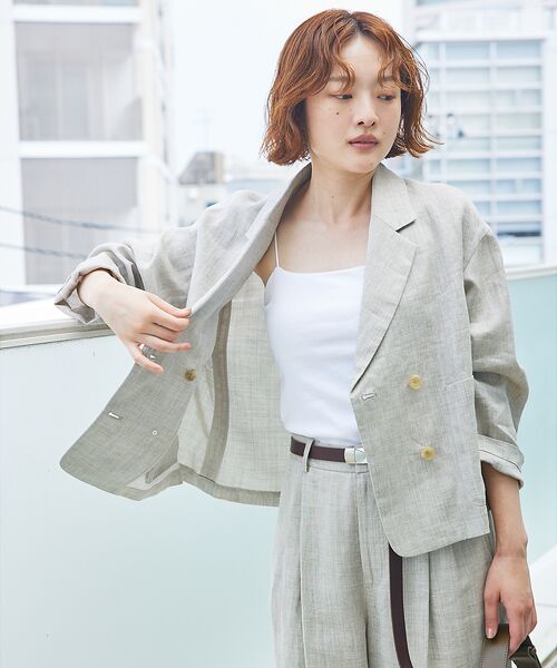 qualite / カリテ テーラードジャケット | 【セットアップ対応】ミックスカラーラミージャケット | 詳細24