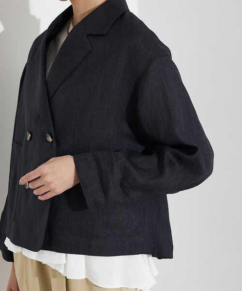 qualite / カリテ テーラードジャケット | 【セットアップ対応】ミックスカラーラミージャケット | 詳細13