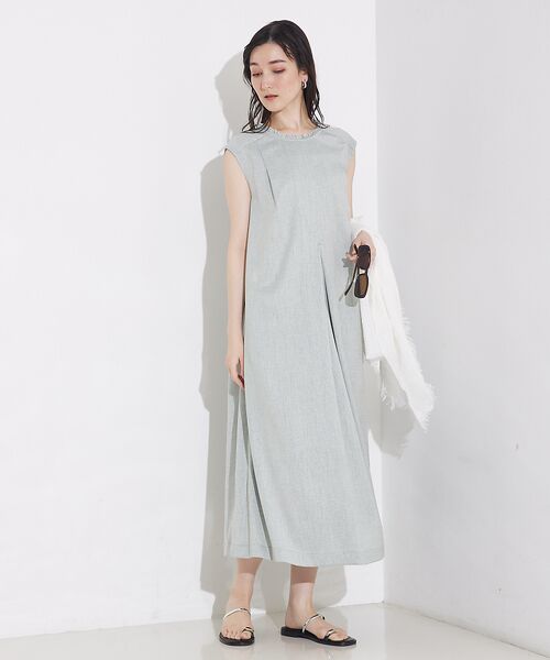 qualite / カリテ ワンピース | リネンライクフロントタックワンピース | 詳細4