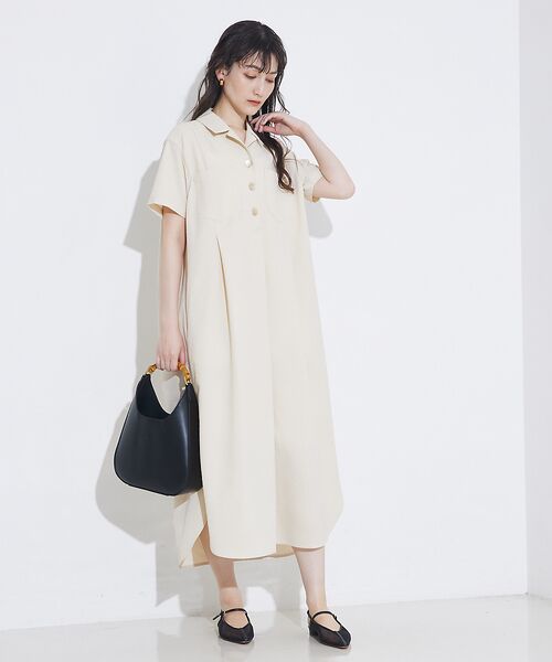 qualite / カリテ ワンピース | 【接触冷感&吸水速乾&UV】シアサッカーシャツワンピース | 詳細3