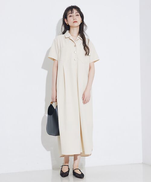 qualite / カリテ ワンピース | 【接触冷感&吸水速乾&UV】シアサッカーシャツワンピース | 詳細4